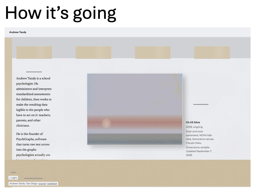 The notebook-inspired redesign that replaced the gallery room.